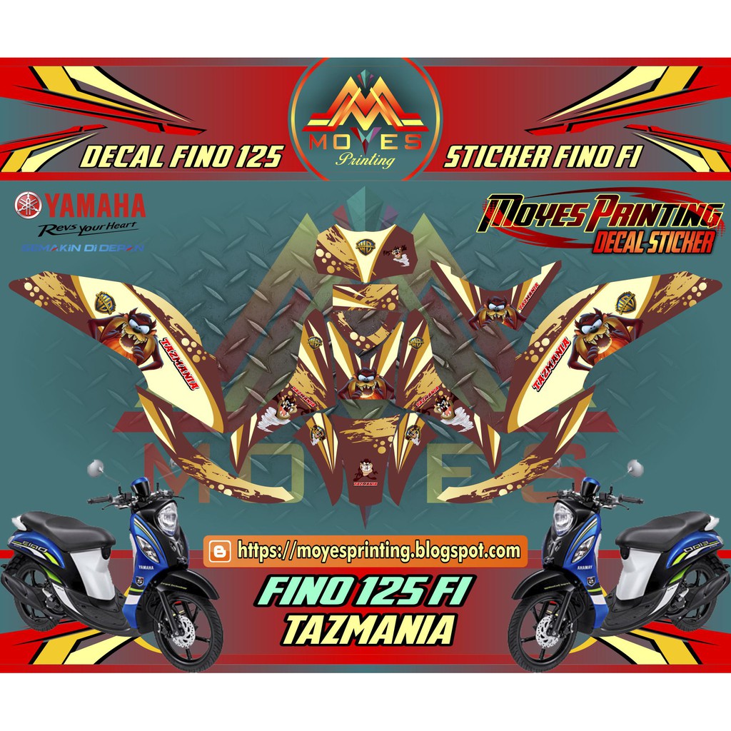 Sticker Yamaha Fino 125 Fi Decal Motor Fino Fi 125 Tazmania