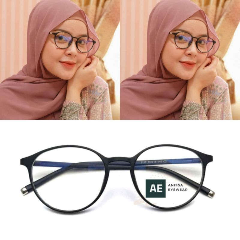 Frame Kacamata 2182, Gratis Lensa Minus, Kacamata Antiradiasi, Kacamata Bac....