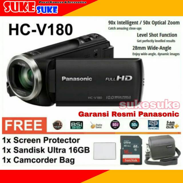 Jual Panasonic HC-V180 Paket | Shopee Indonesia