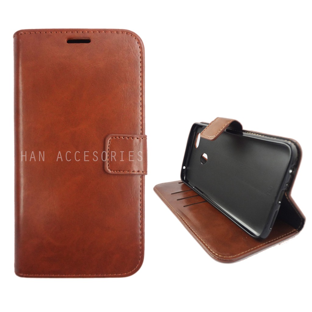 OPPO F7 Original Fashion Selular Flip Leather Case - Flip Cover