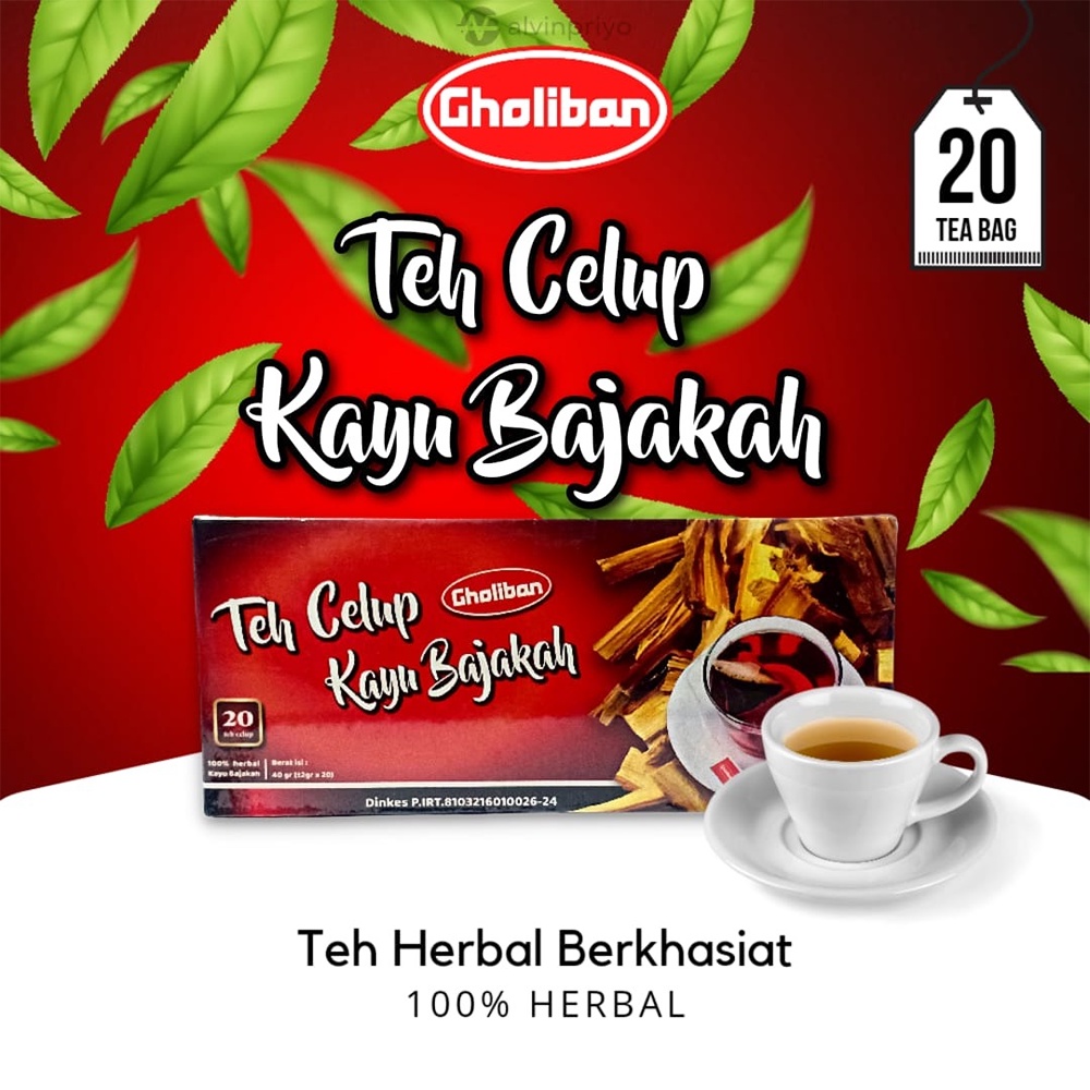 

Teh Celup Kayu Bajakah Gholiban (Minuman Obat Herbal Akar Kayu Bajaka Kalalawit Merah) isi 20