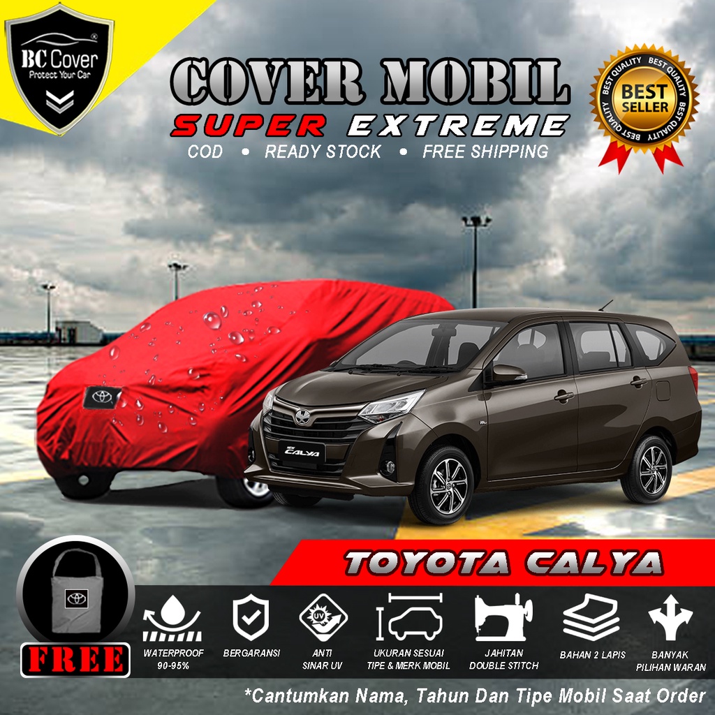 Body Cover Mobil Calya Outdoor Waterproof / Sarung Mobil Toyota Calya Waterproof / Selimut Tutup Mantol Kerudung Mantel Penutup Mobil Calya Waterproof Outdoor Anti Air