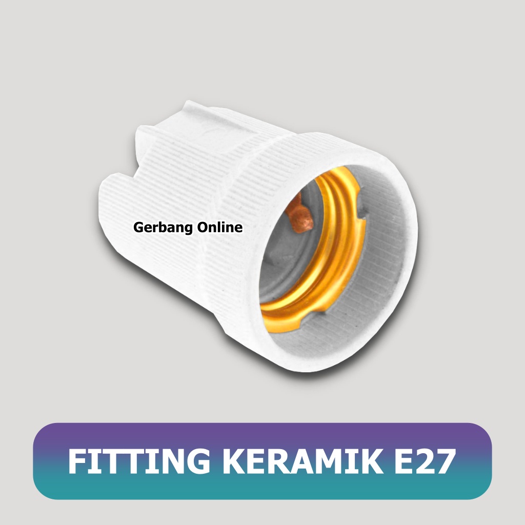 Fitting Keramik E27 E 27 TINGGI Fiting Lampu Plafon Porcelain Tahan Panas