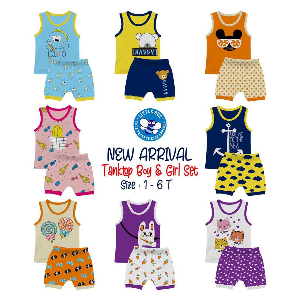 SETELAN ANAK BABY BOY & GIRL LITTLE BEE