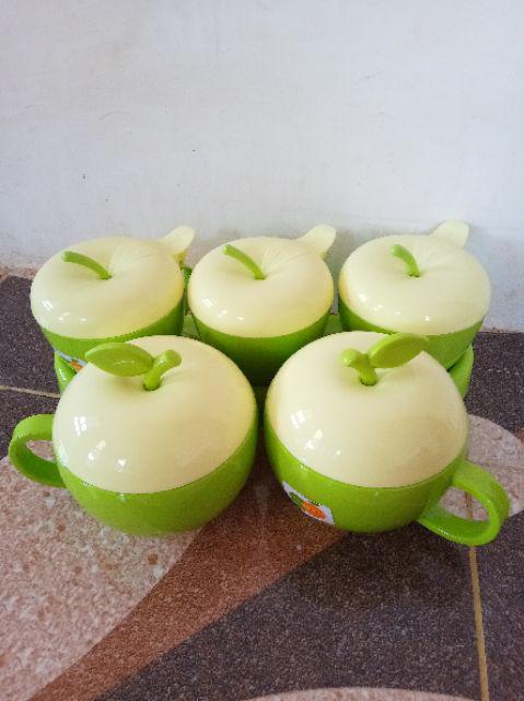 Tempat Bumbu 3 Tabung + Tray Model Apel