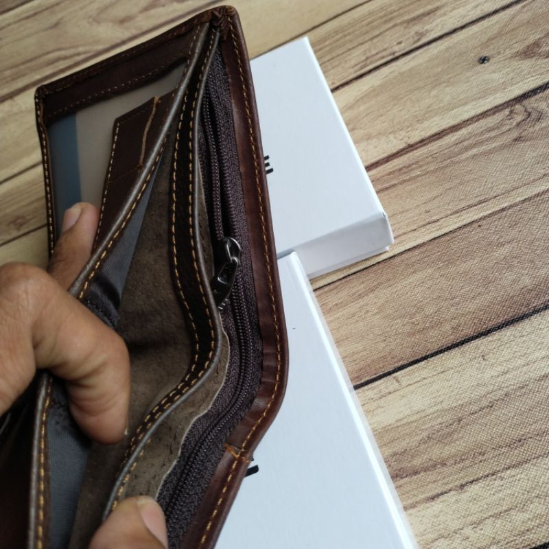 Dompet kulit Pria Asli Original Branded Kulit Sapi Impor