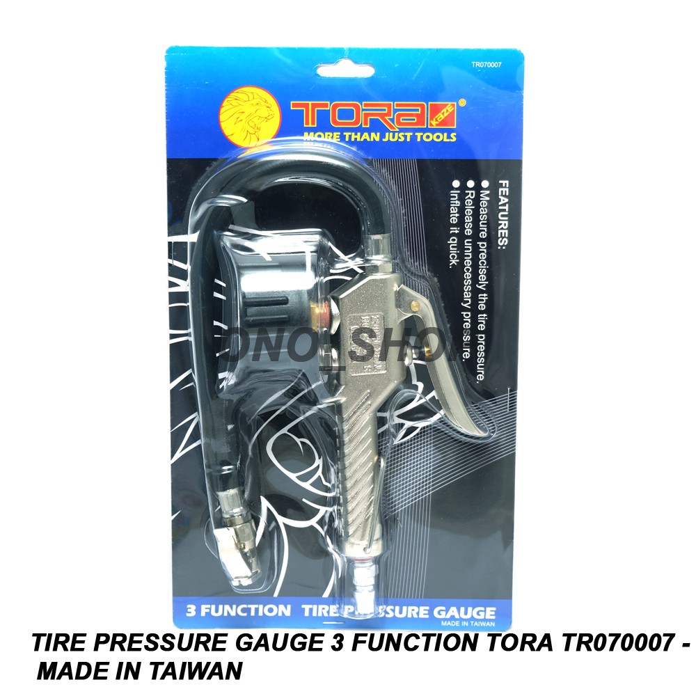 Tire Pressure Gauge 3 Function TORA TR070007 - Made in Taiwan