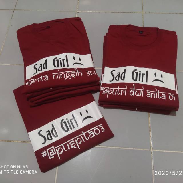 Kaos Sablon satuan / kaos costum lengan panjang