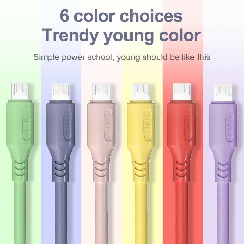 kabel data warna warni macaron doff murah!! harga grosir micro usb /v8 DAN TYPE C SUPPORT FAST CHARGING