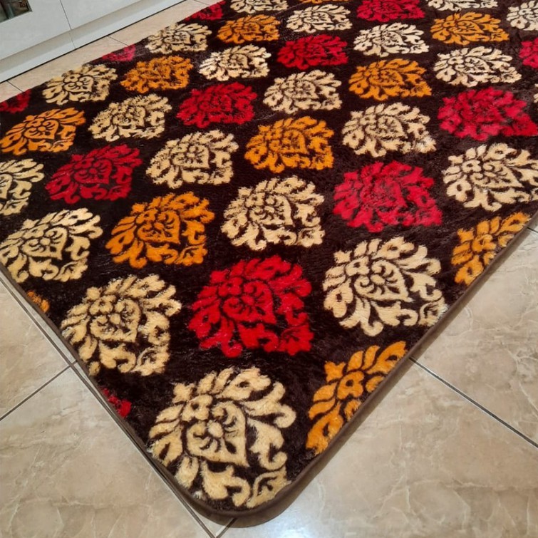 Karpet Bulu Super Lembut FONIX Malaysia Busa Empuk Anti Slip 140x180 Minimalis F120, Rasfur Korea-1