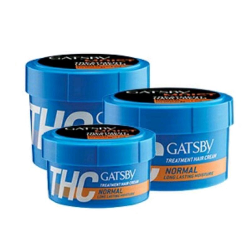 Gatsby THC Treatment Hair Cream Normal Minyak Rambut 28 70 125 250gr Biru