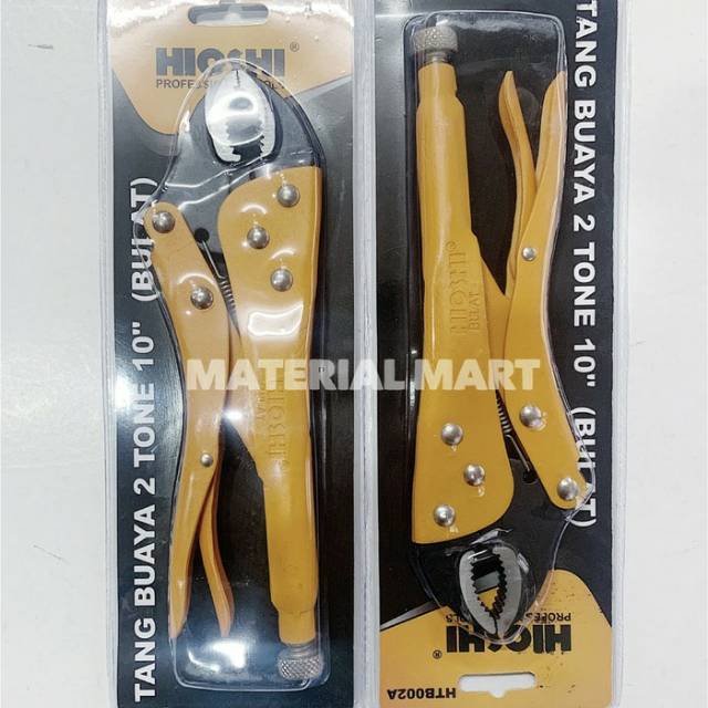 Tang Buaya HIOSHI Gigi Bulat 10"ORI Murah | Tang Jepit 10 Inch ASLI | Material Mart