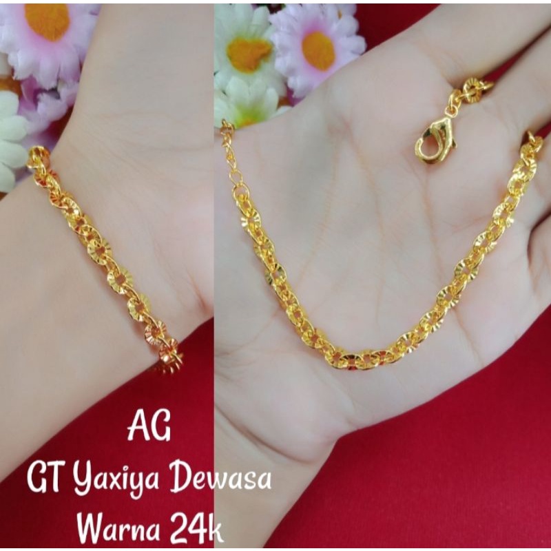 G44 gelang Nuri 2 suku lapis emas 24 k cantik