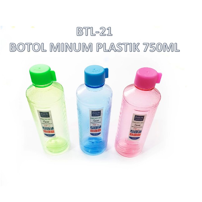 BTL-21 Botol Air Minum Plastik / Water Bottle 750ml BPA FREE