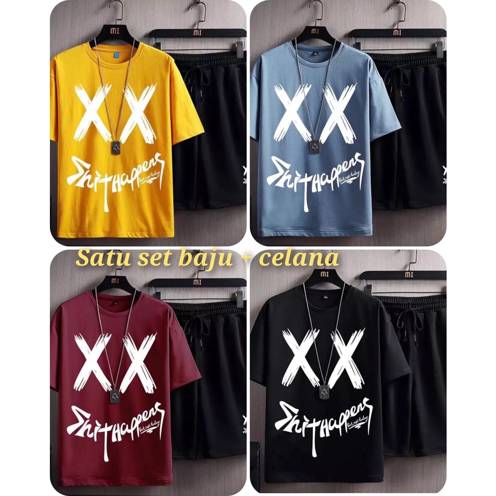 Setelan SHITAFEN - satu set baju + celana / fashion terbaru / baju termurah / baju lengan pendek