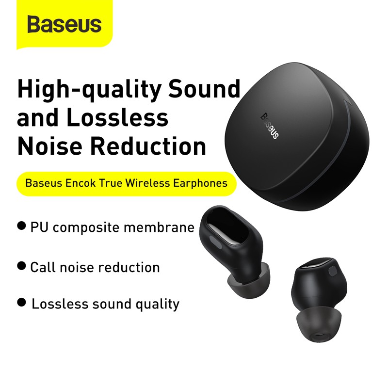 Baseus Encok WM01 True Wireless Bluetooth Earphone Mini Earbuds TWS Image 4