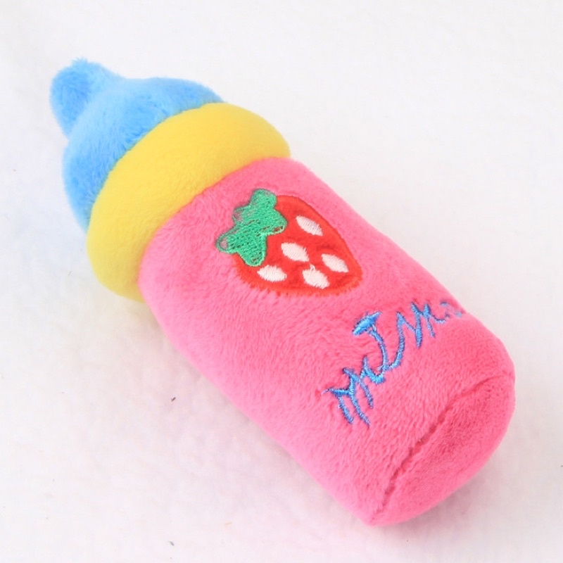 Milk bottle squeaky toy