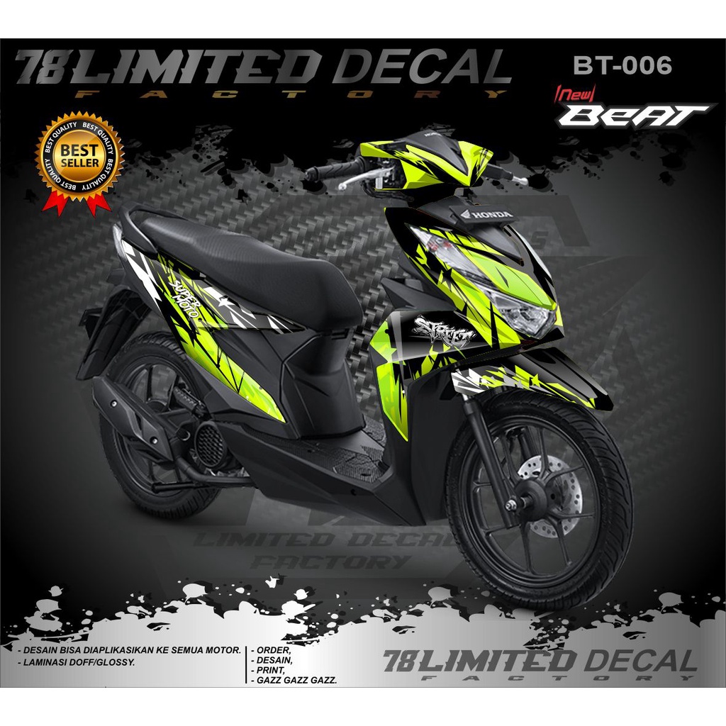 Stiker Decal Honda New Beat 2020-2022 Beat Street /Street -stiker honda beat new Beat DELUXE