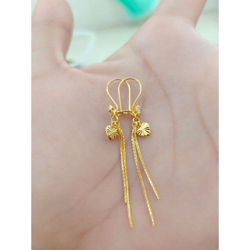 ANTING JURAI DEWASA PERAK 925 LAPIS MAS KUNING ASLI