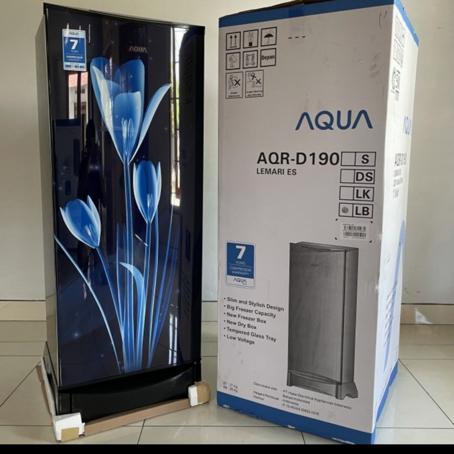 AQUA Lemari Es 1 Pintu AQRD190 / AQRD-190 Kulkas AQUA 162.5 Liter 80 Watt