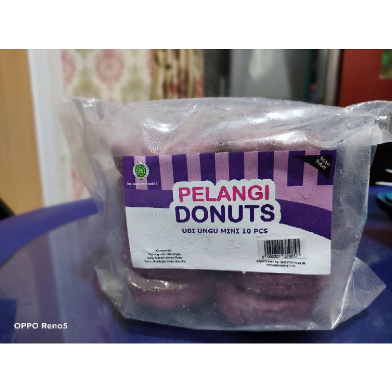 

Donuts Pelangi mini Rasa Ubi Ungu isi 10 - 300 gram