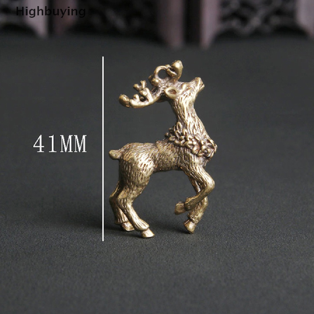 Hbid 1Pc Miniatur Patung Rusa Bahan Tembaga Kuningan Untuk Dekorasi Meja Glory