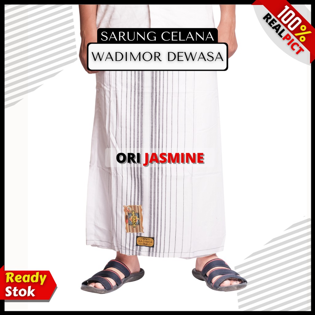 Sarung celana dewasa muslim wadimor jumbo polos putih hitam warna tumpal pria murah motif bali
