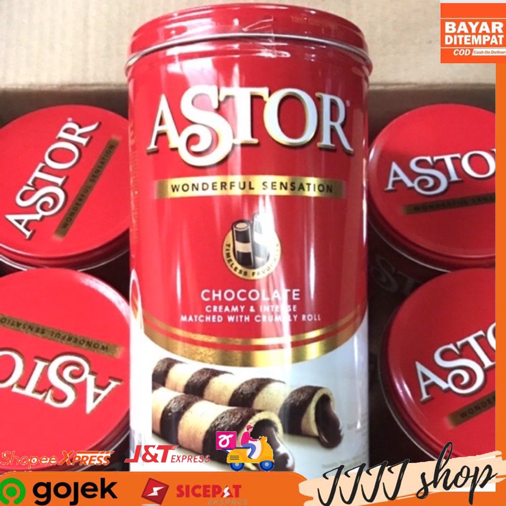 

Astor Chocolate Stick Snack Roll Kemasa Kaleng Rasa Coklat 330gr