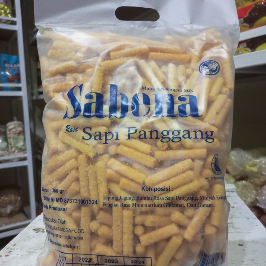 

Snack stik rasa sapi panggang Sabena 1/4 Kg