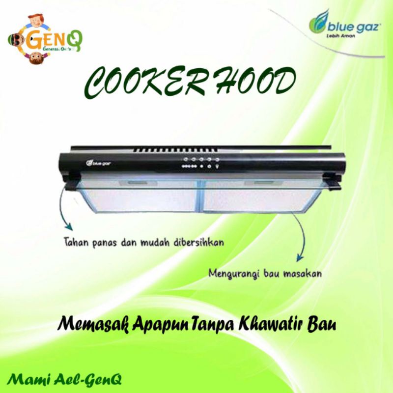 COOKER HOOD CRYSTAL BLUE GAZ PENGHISAP ASAP DAPUR