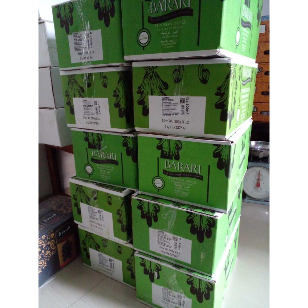 

Grosir Kulakan Kurma Tunisia Barari Tangkai mirip Palm Frutt 12x500gr