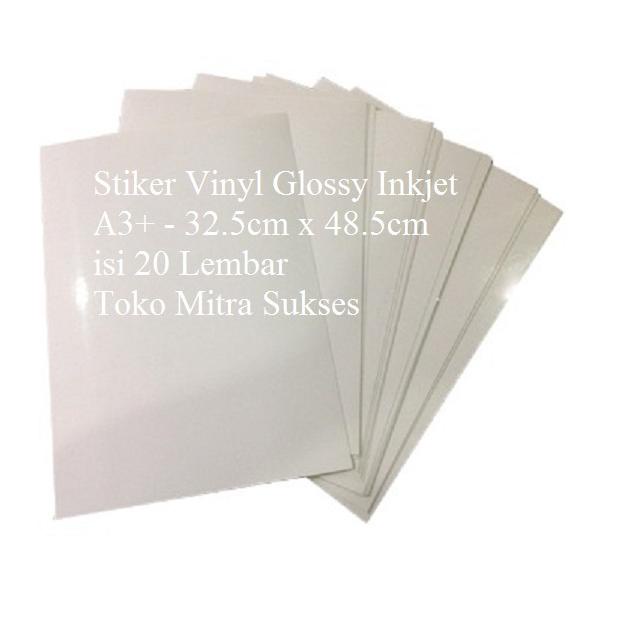 

Stiker Vinyl Glossy Inkjet A3+ - 32.5cm x 48.5cm ,,