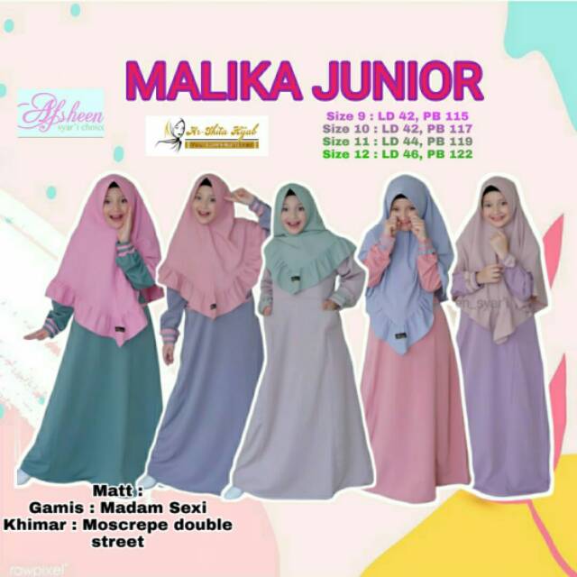 Gamis set anak Malika Junior