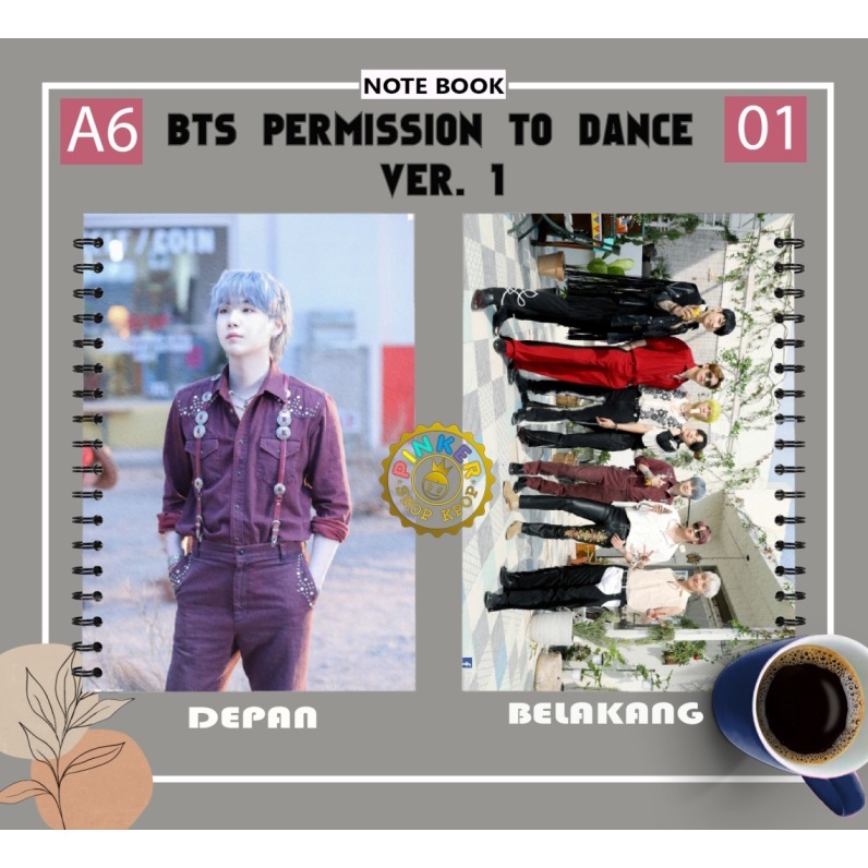 

Note A6 BTS PTD PERMISSION TO DANCE Buku Notes Notebook Kpop Murah
