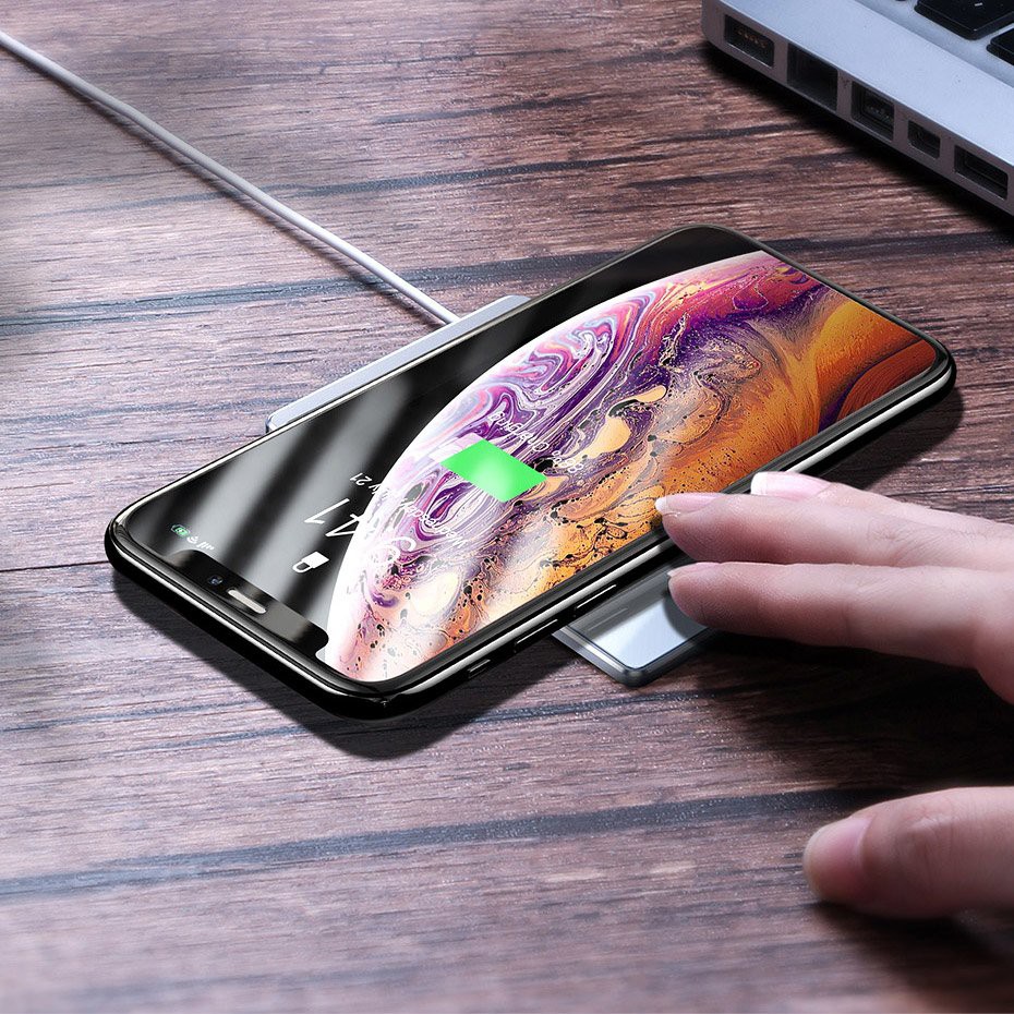 BASEUS ORIGINAL Ultrathin Card Qi Wireless Charger Dock Fast Quick Charge Charging 15W BSWC P10