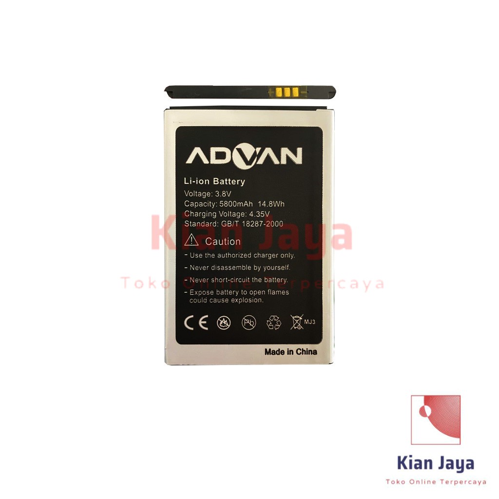 Baterai Advan S50K S5E 4G LTE Original Double Power Battery Batrai Batre Hp Ori