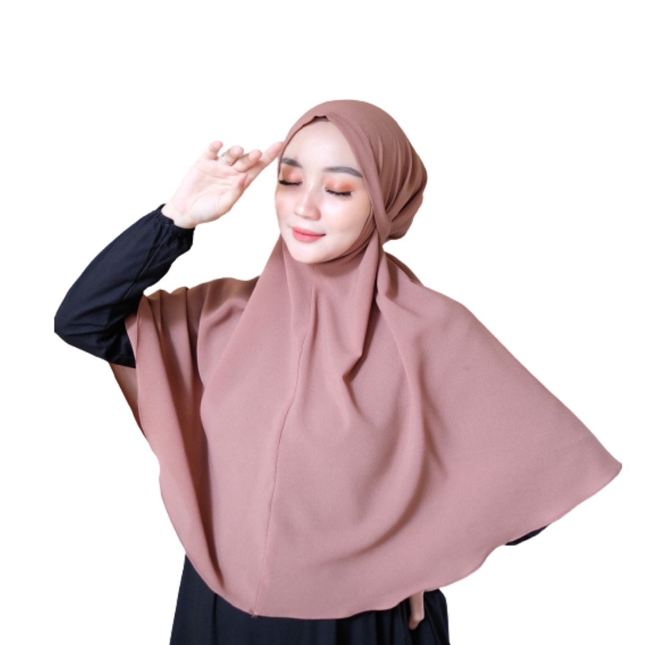 Jilbab Kerudung Instan Kanaya / Hijab Bergo Kanaya / Hijab Instan Bergo Diamond