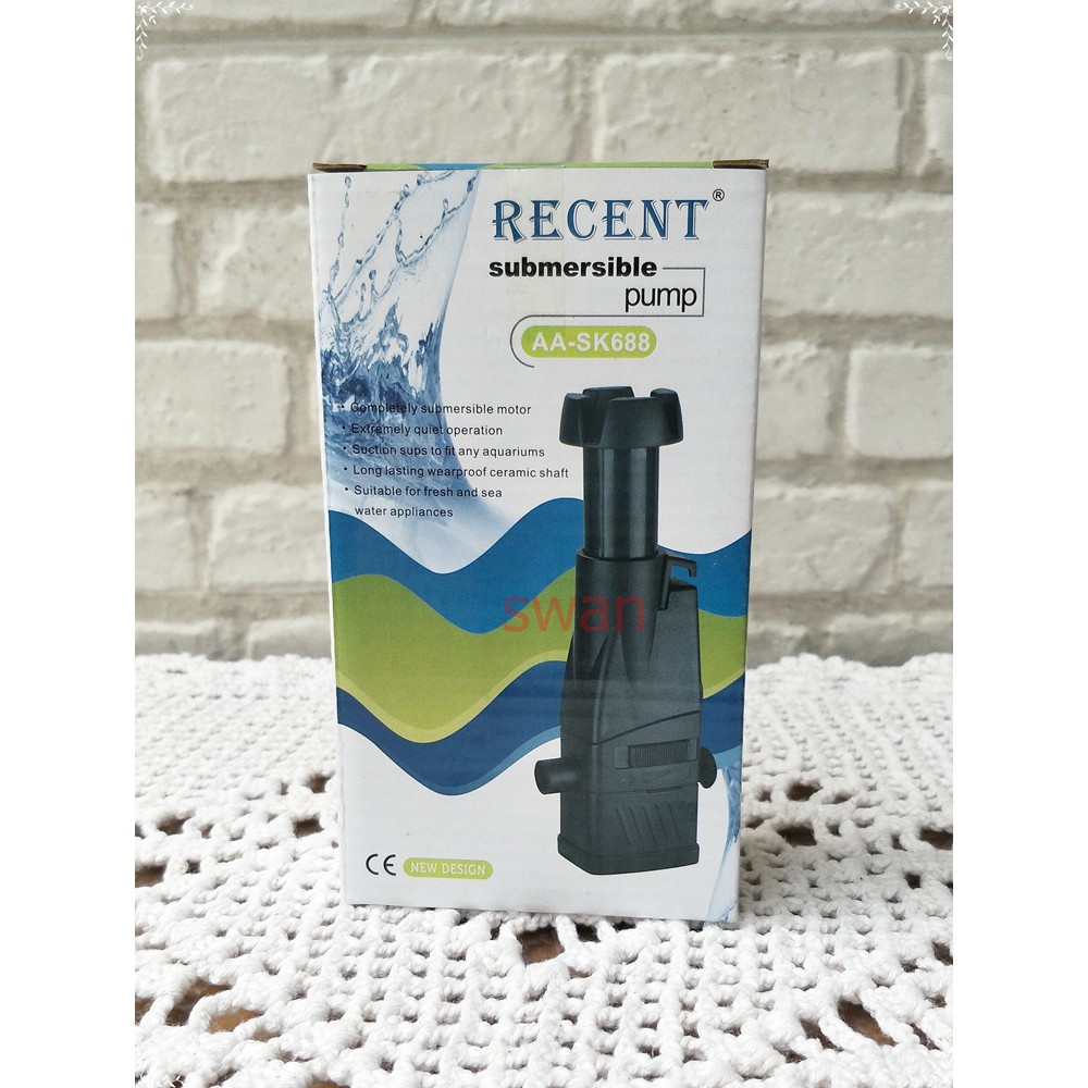 skimmer filter recent aa-sk688 aa 688 surface pompa celup aquarium aquascape