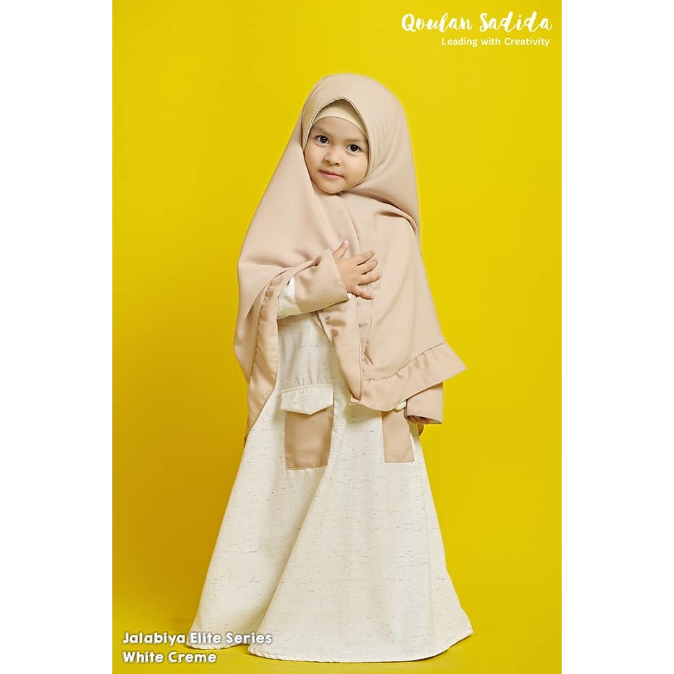 Gamis Syari Terbaru Anak Perempuan Jalabiya Elite by Qoulan Sadida (QS 08)