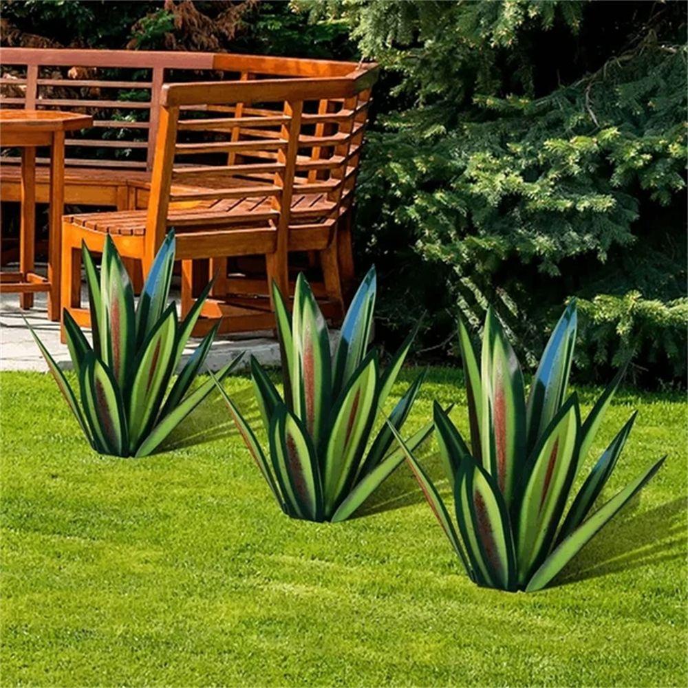 [Elegan] Agave Pemasangan Mudah Tahan Air DIY Patung Logam Tahan Karat