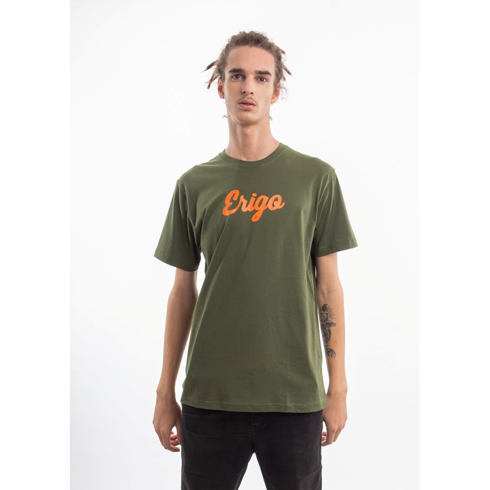  Erigo T Shirt  Basic Orange Olive Shopee Indonesia