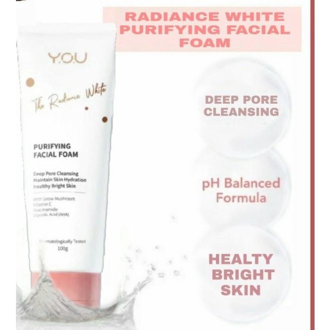 Y.O.U the radiance white facial foam