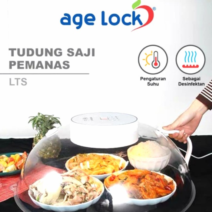 Tempat Saji - Tudung Saji Pemanas Age Lock Penutup Makanan 40 Cm