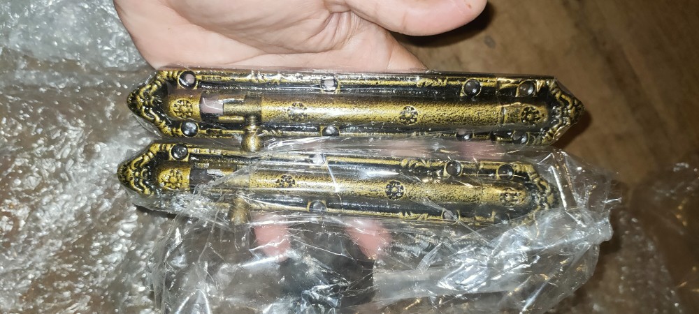 Pengunci Pintu Pengaman Lemari Kuningan Ukir Grendel Slot Pintu Kunci Jendela Gembok Antik Klasik