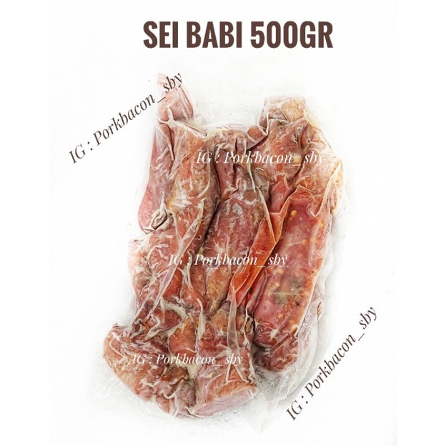 

Sei Babi Asap Khas Kupang NTT / Sei Babi Frozen / Daging Sei Babi / Sei Babi matang / Sei babi /Sei babi kupang