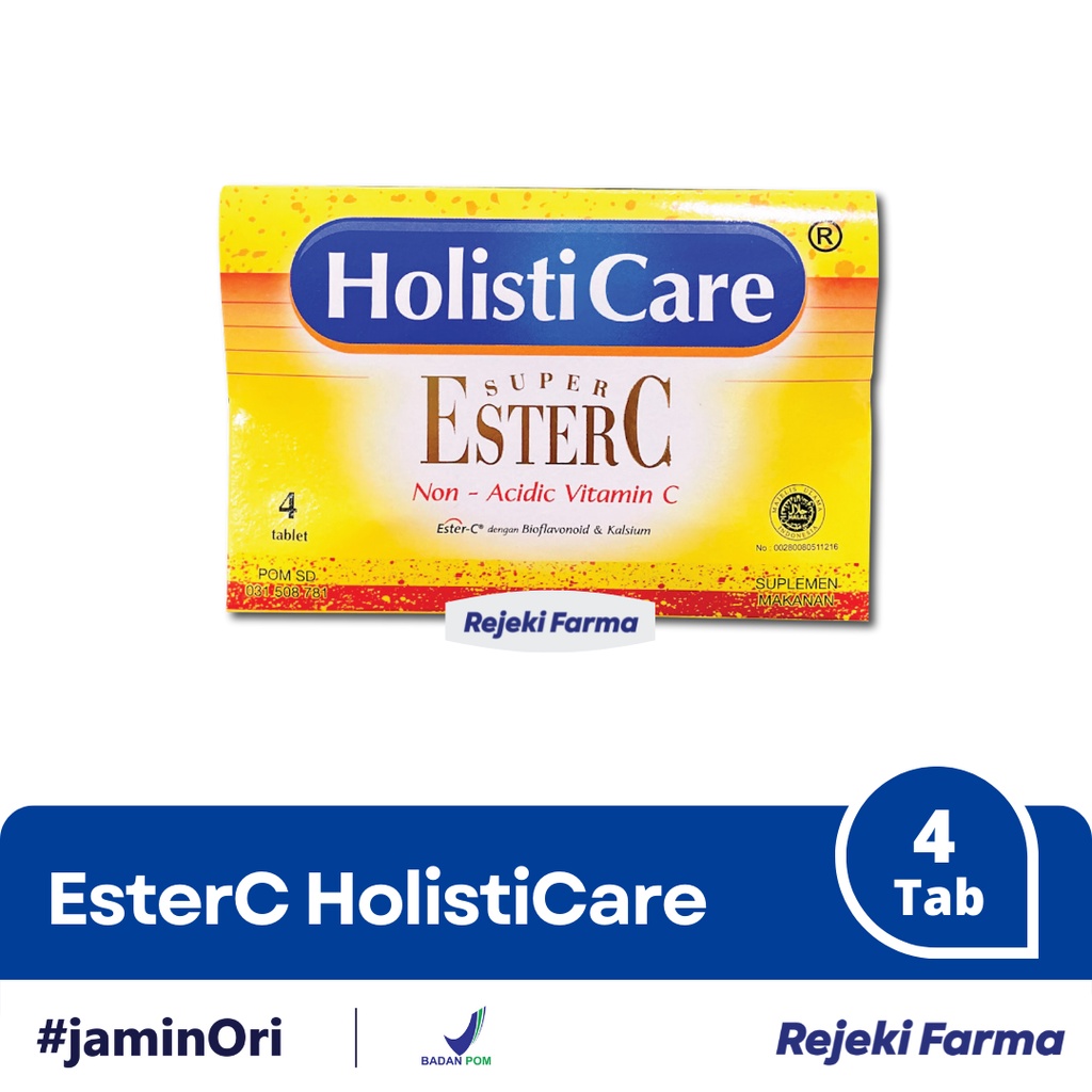 Holisticare Ester-C 1 Strip isi 4 Tablet - Tab EsterC Vitamin Ester C