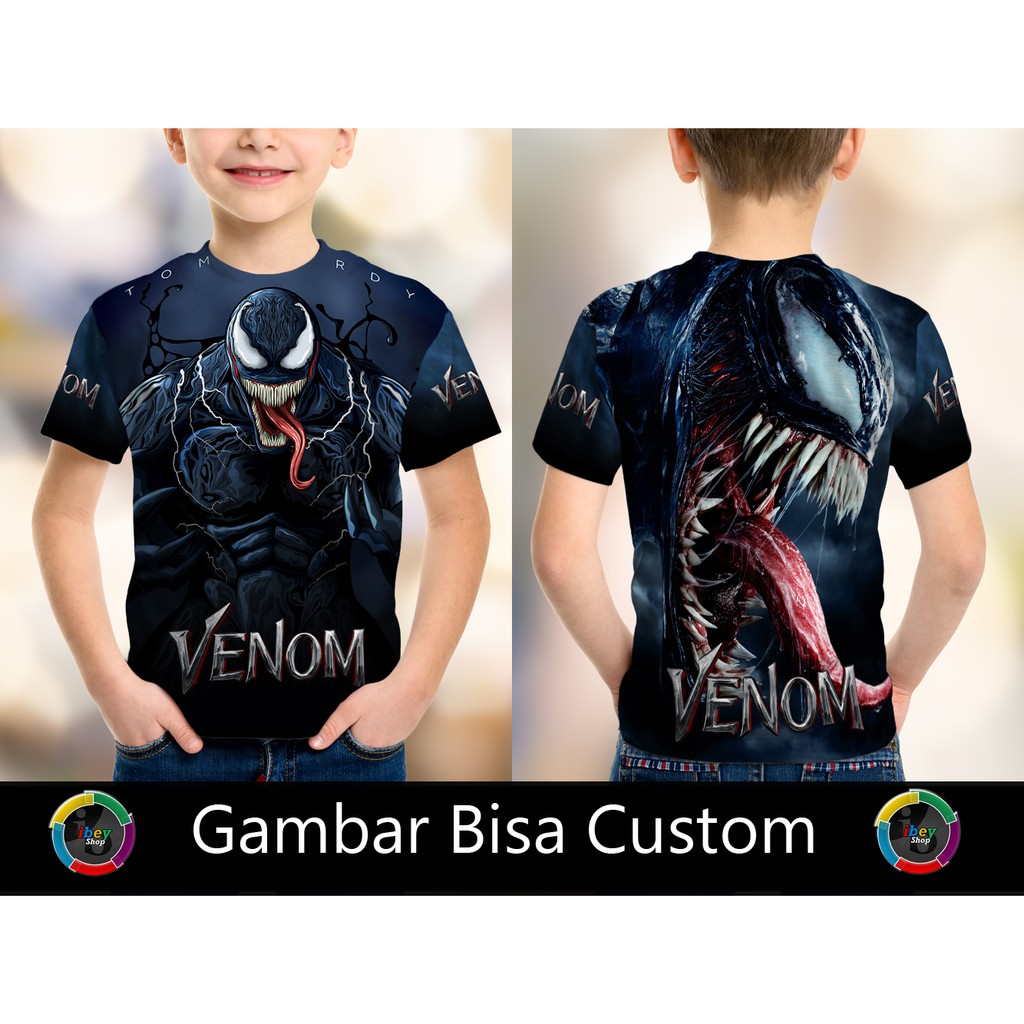 Kaos Anak Fullprint Venom Marvel Comics