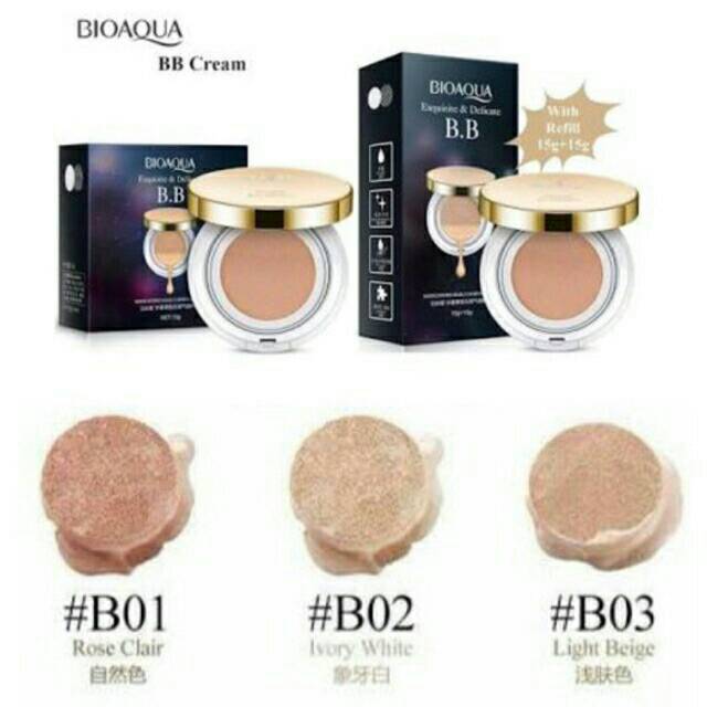 Bedak BB cushion delicate bioaqua + refil