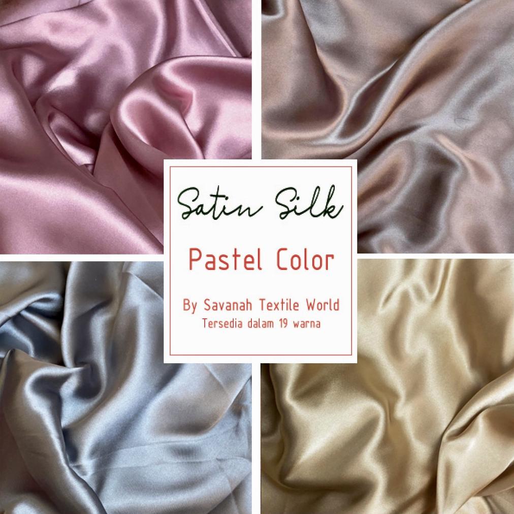 1/2 meter Kain Satin Sutra/ Sateen Silk PREMIUM Luxury