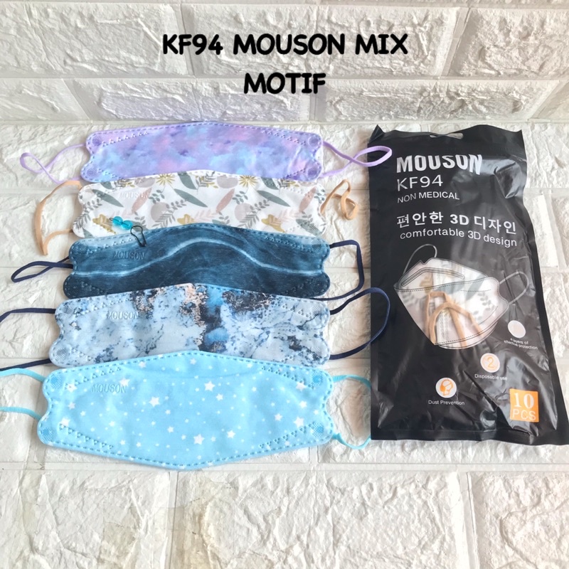 MASKER KF94 MOUSON DAN CAREION DEWASA MIX MOTIF BUNGA TERMURAH  1BOX ISI 10PCS/MASKER KOREA TERMURAH